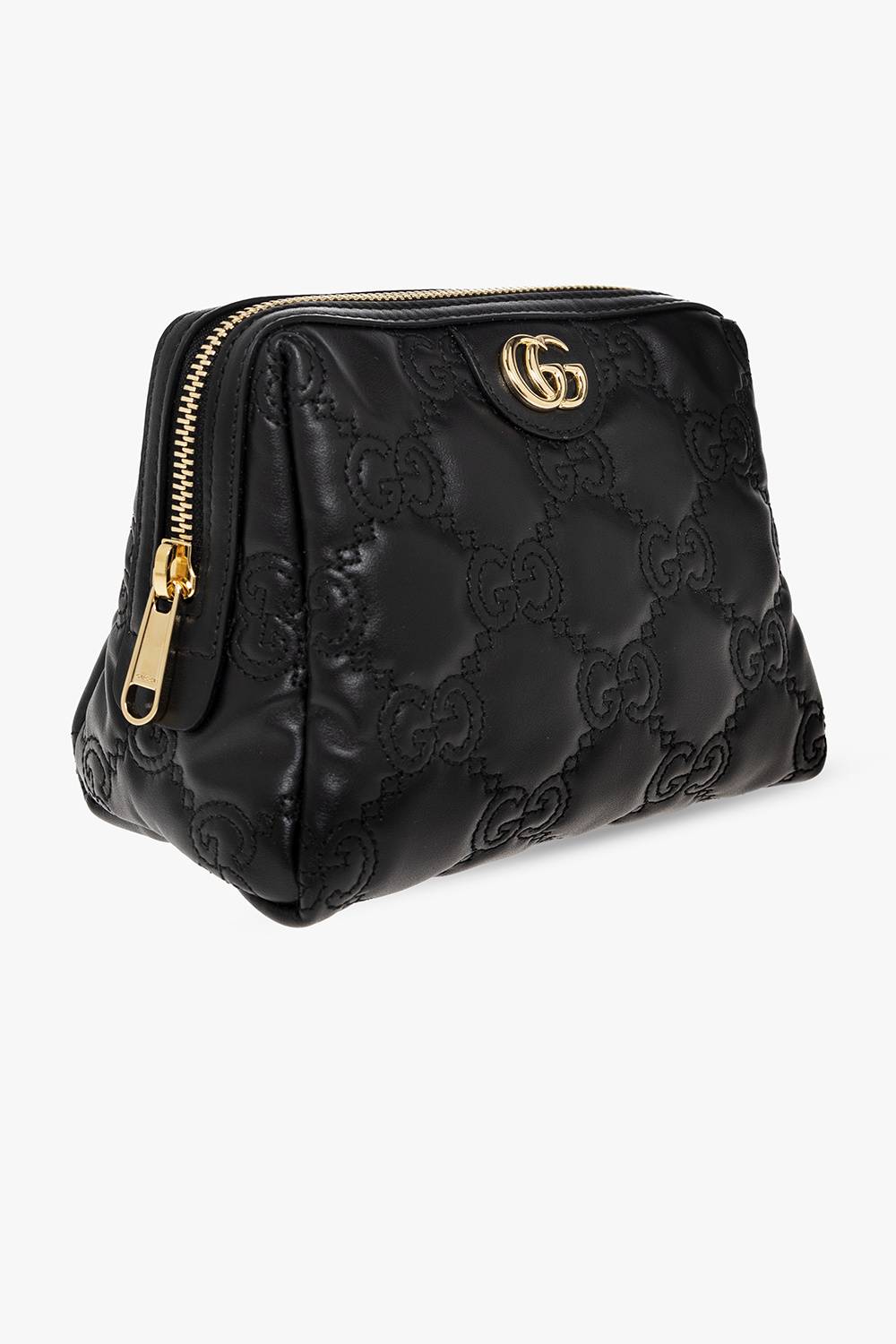 Gucci toiletry bag black leather on sale